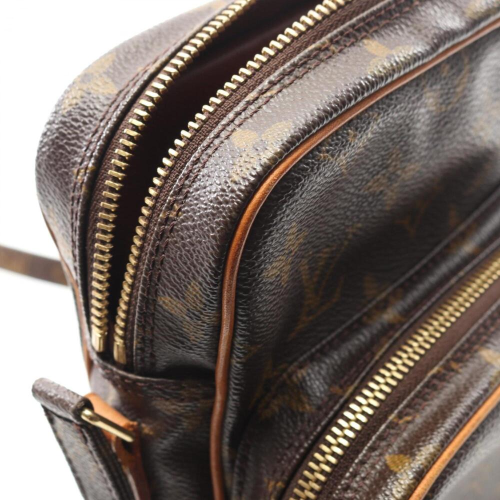 LOUIS VUITTON Authentic Brown Monogram Leather Shoulder Bag - Picture 9 of 11